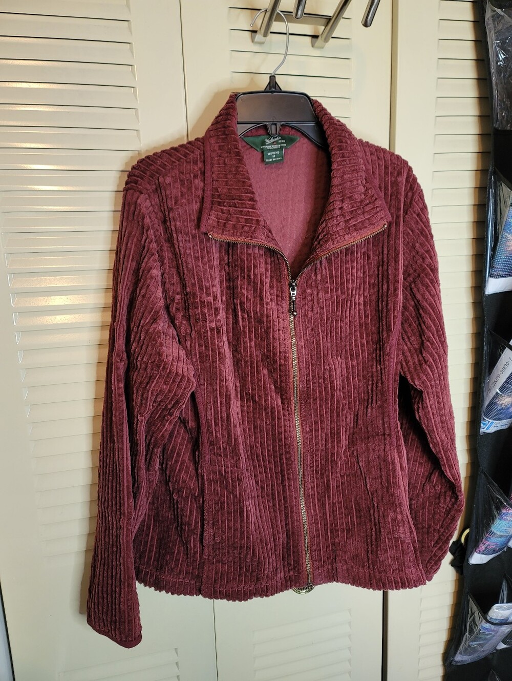 Woolrich Corduroy Jacket Blackberry Zip Up Ribbed Casual Outdoor Coat
